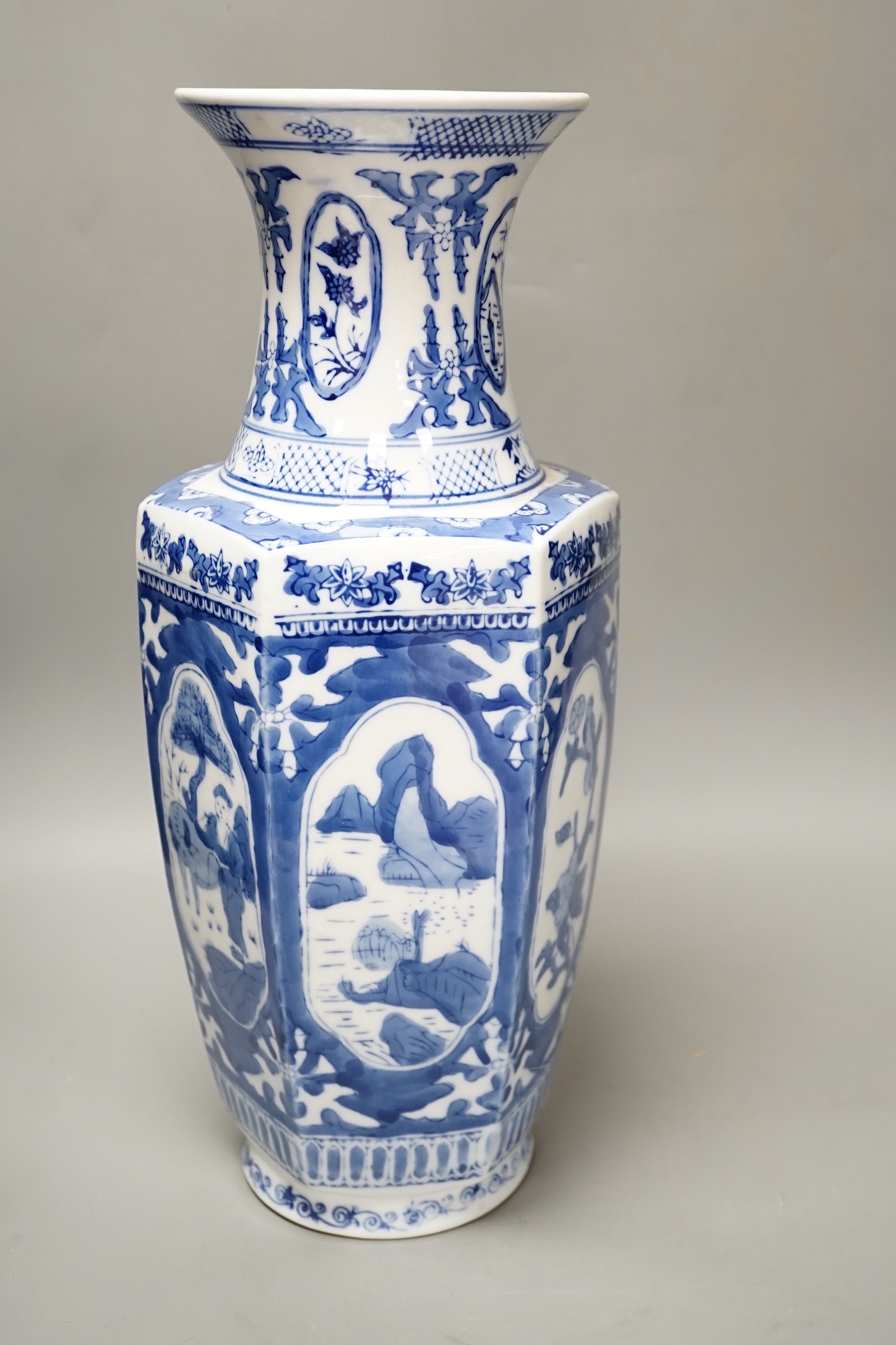 Four 20th century Chinese porcelain vases. tallest 46cm